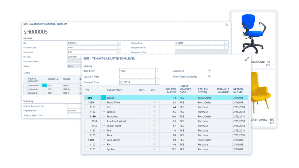 Dynamics 365 Business Central Manufacturing image
