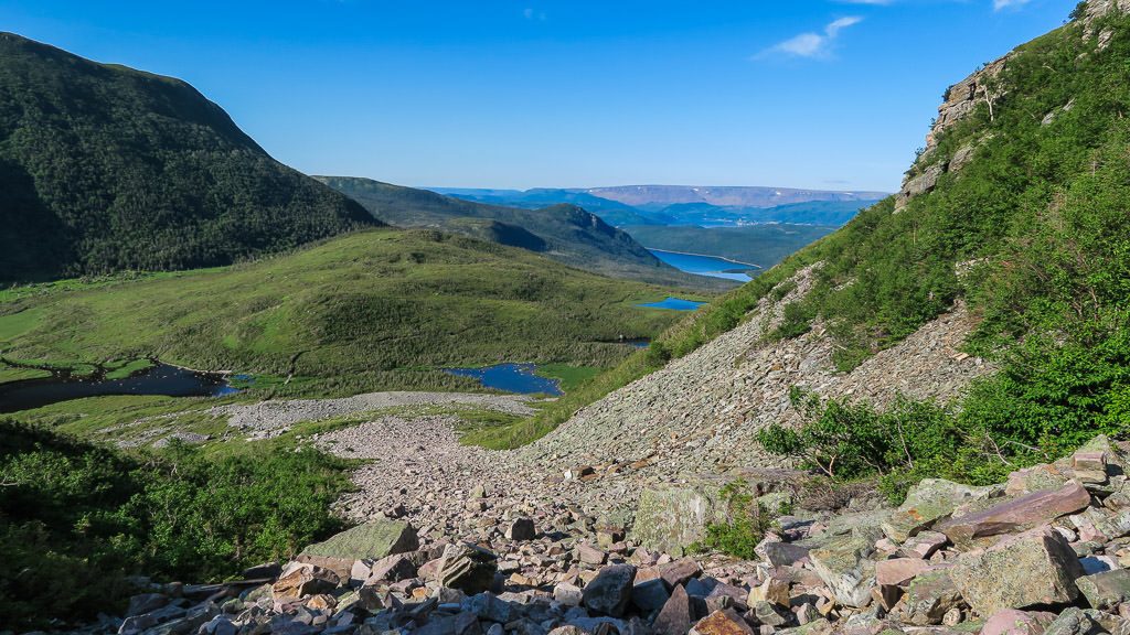 Looking down from the clumb up Gros Morne Mountain
