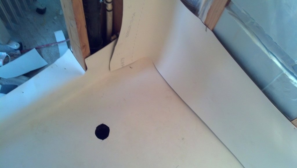 You can see where I cut out the drain location and sort of how I lapped the TPO membrane.