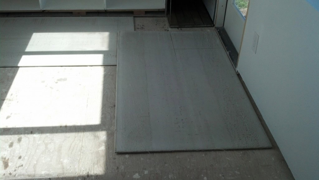 Step one of tiling got done today.