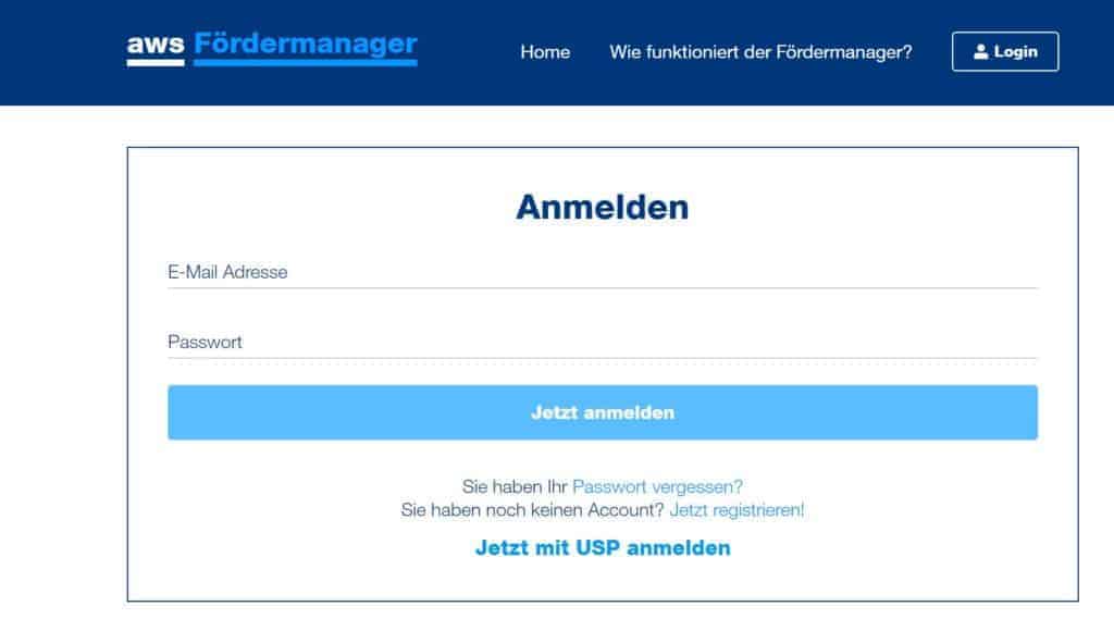AWS Fördermanager