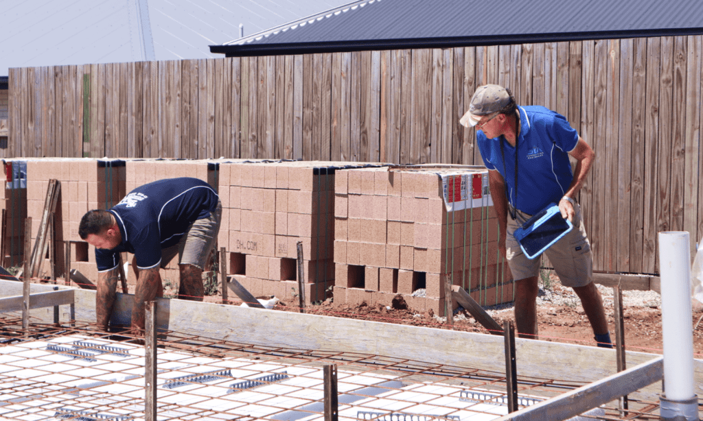 Building Inspections action shot with No Betta Concreting