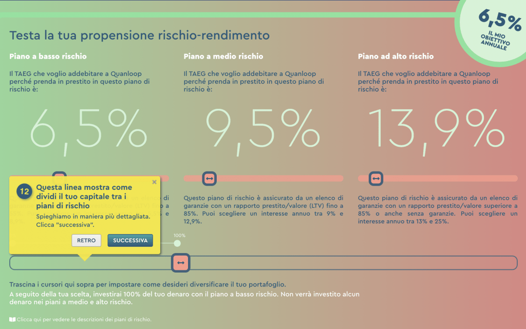 Quanloop: cos’è, come funziona e opinioni 2 Quanloop impostazioni rendimenti