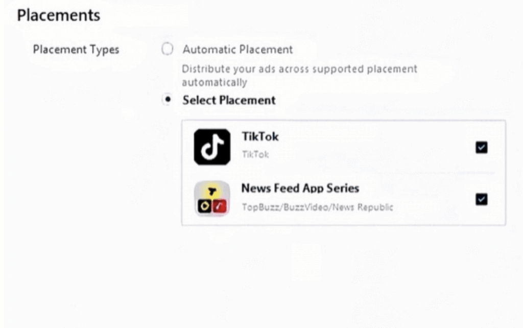 tiktok ad placement types