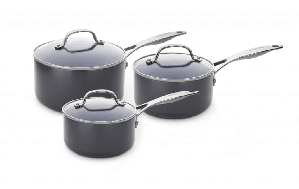 Venice Pro Ceramic Non-Stick 3pc Saucepan Set with Lids