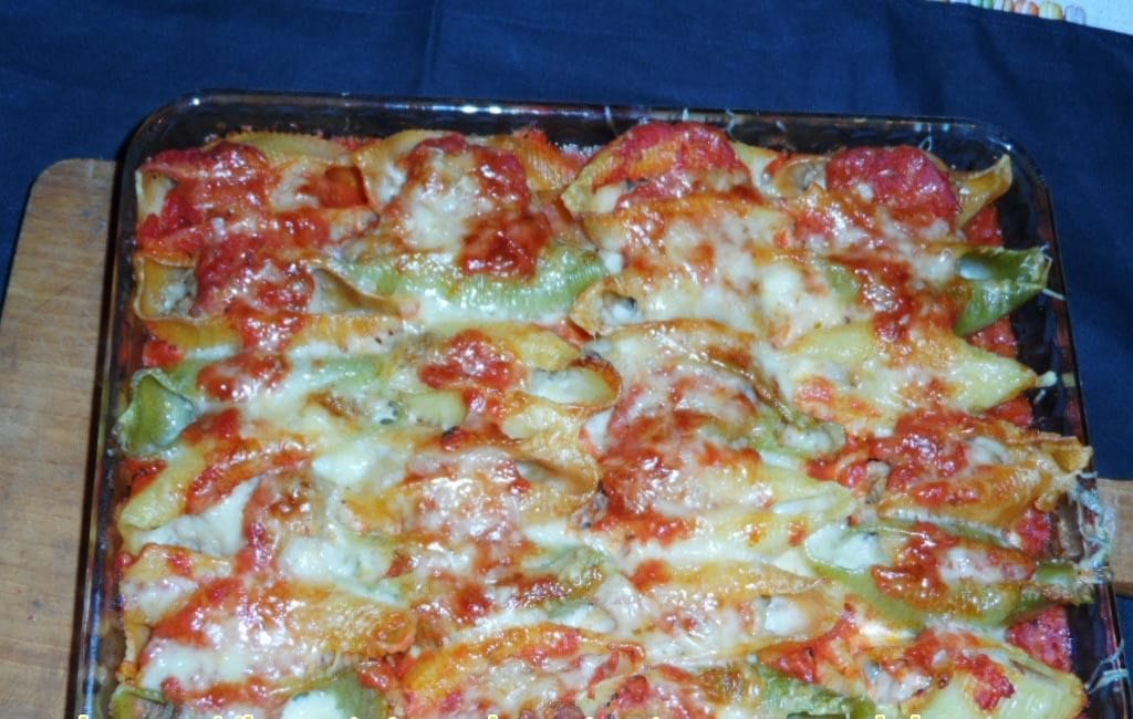 photo de Gratin de pâtes conchiglies farcies