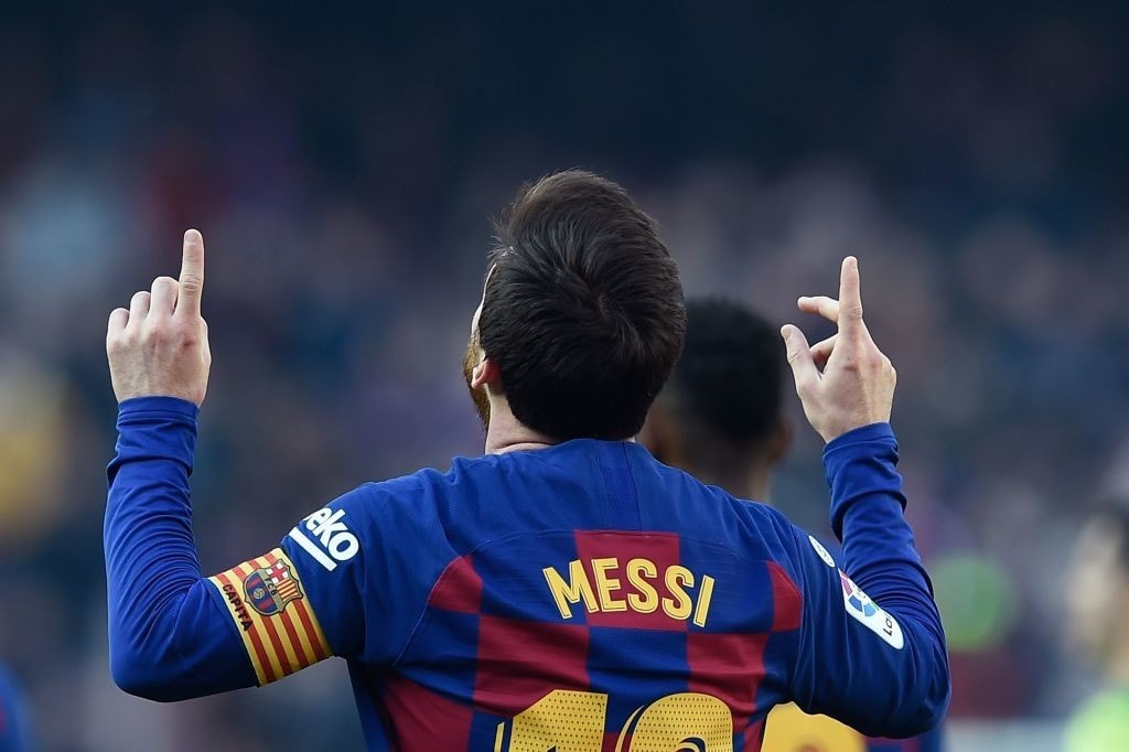 A lot will be riding on Messi's shoulders when Barcelona take on Valladolid (Photo by JOSEP LAGO/AFP via Getty Images)