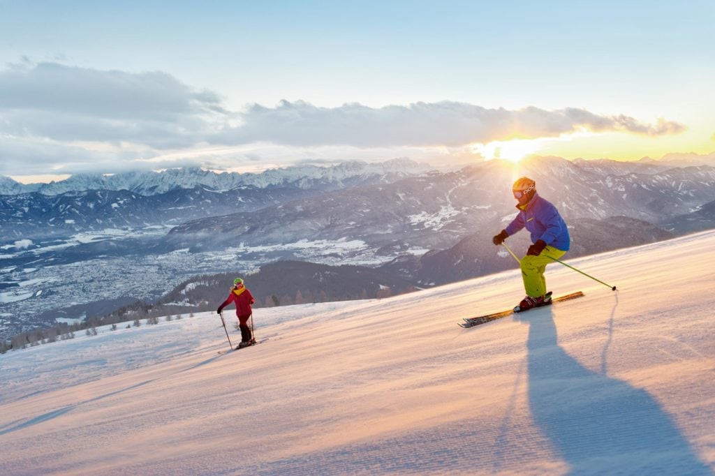 Skiing in ski area Turracher Höhe