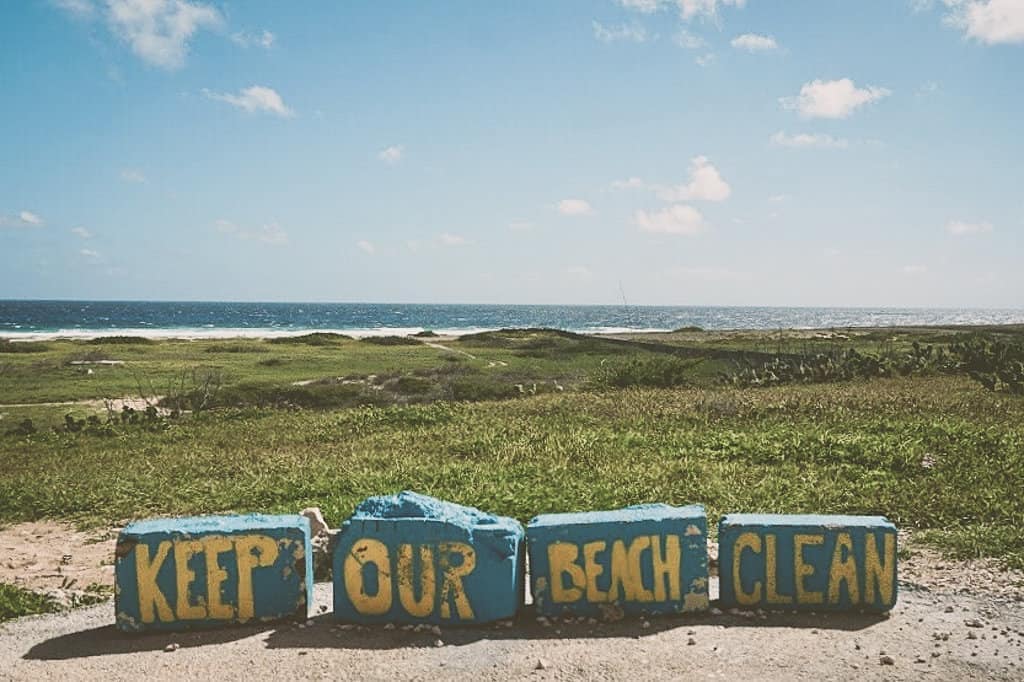 A beach in Aruba