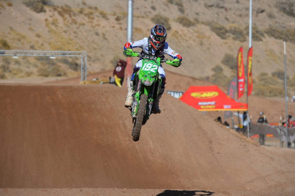 jp alvarez on his 2021 kx250x at the 2021 mesquite ngpc