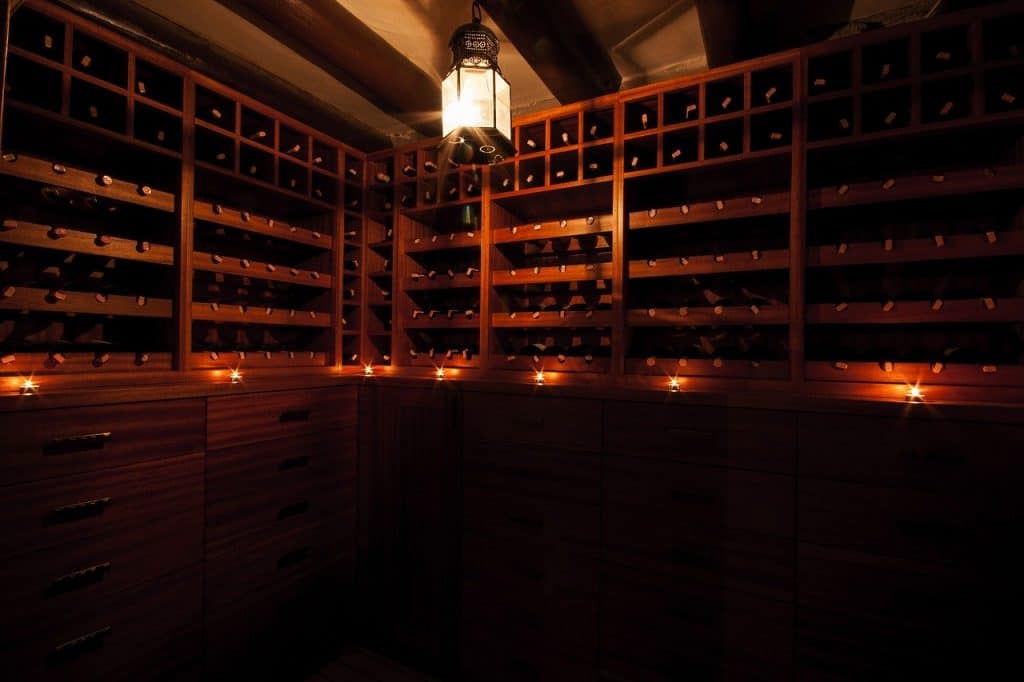 How to build a wine storage facility- no one, wine, dark