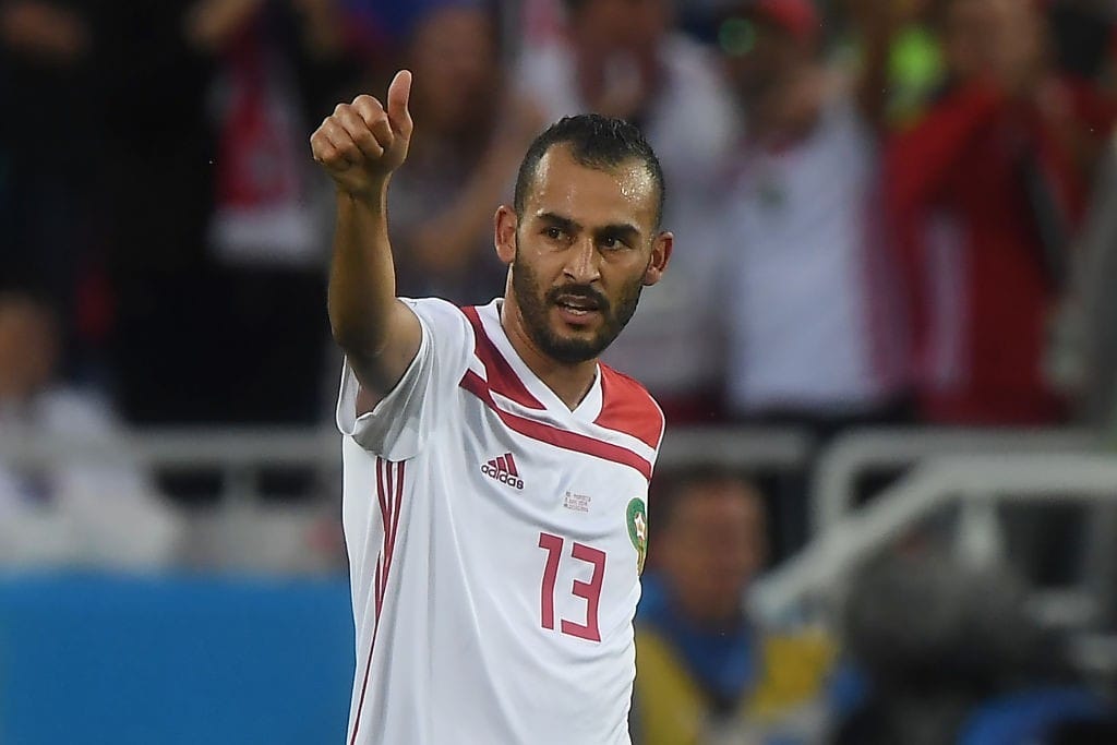 Khalid Boutaib scored the opener for Morocco (Photo by ATTILA KISBENEDEK/AFP/Getty Images)