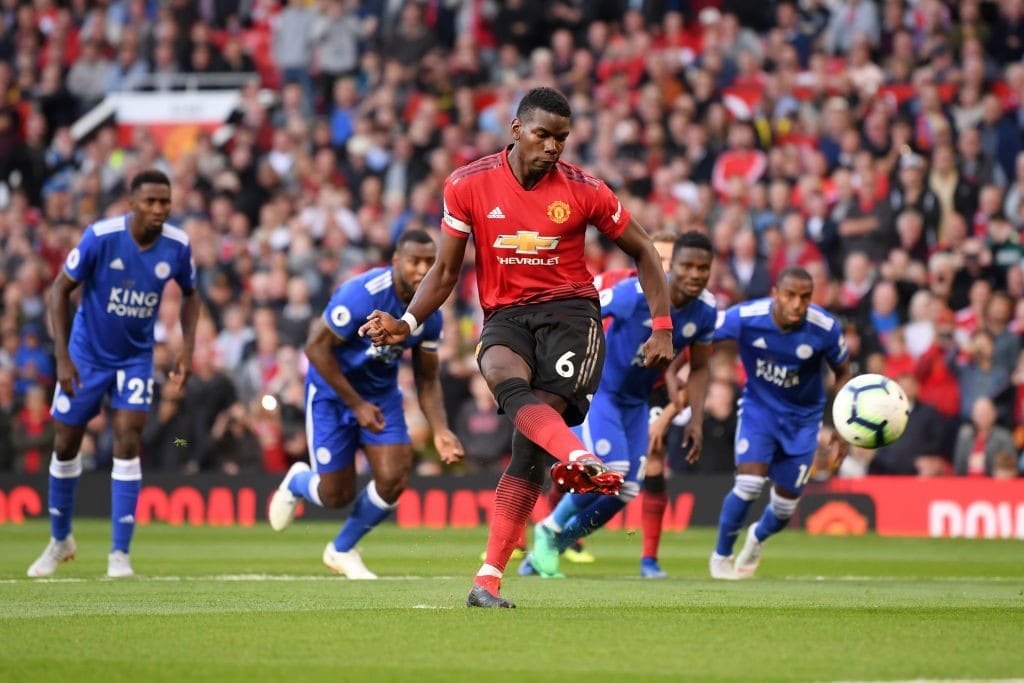 Captain Pogba leading from the front (Photo by Laurence Griffiths/Getty Images)