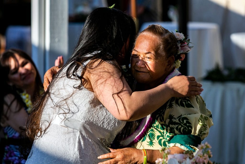 emotional hawaiian bride