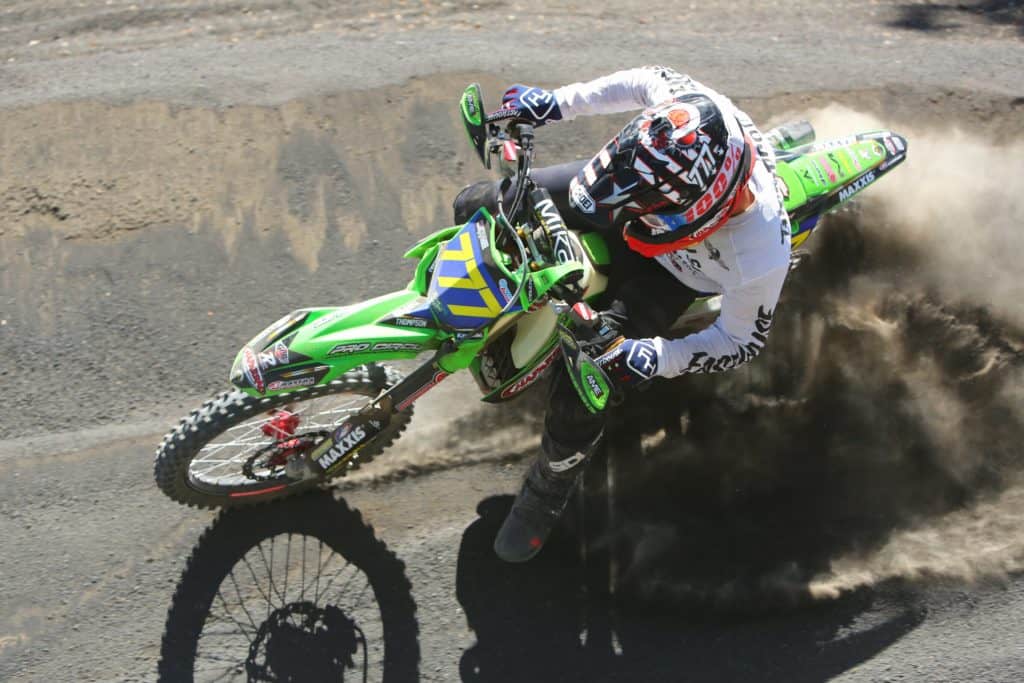 2019 cinder hills sprint hero Blayne thompson kawasaki team green
