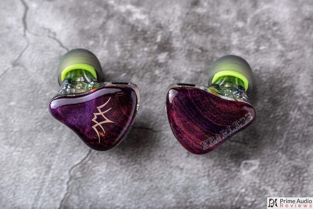Fearless S8F faceplates and green-grey eartips