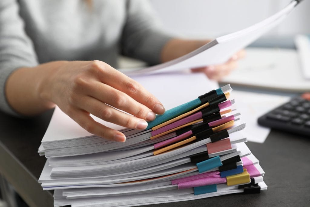 Legal Document Assistant Reviewing Paperwork