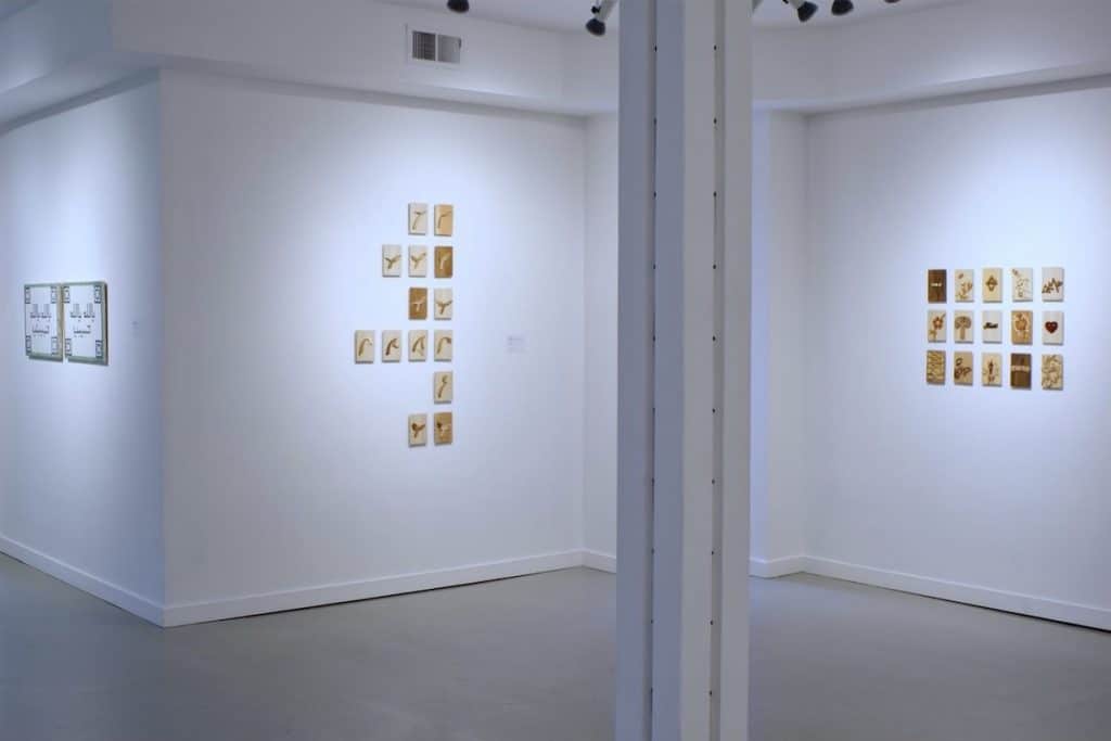 Soheila Esfahani, Made in Iran, various types of wood, Installation view