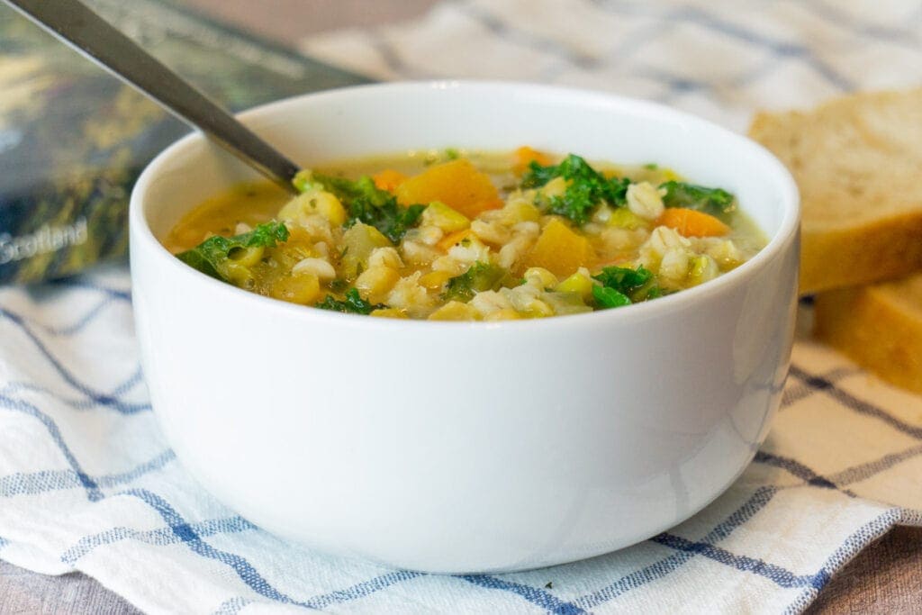 Vegetarian Scotch Broth in a bowl