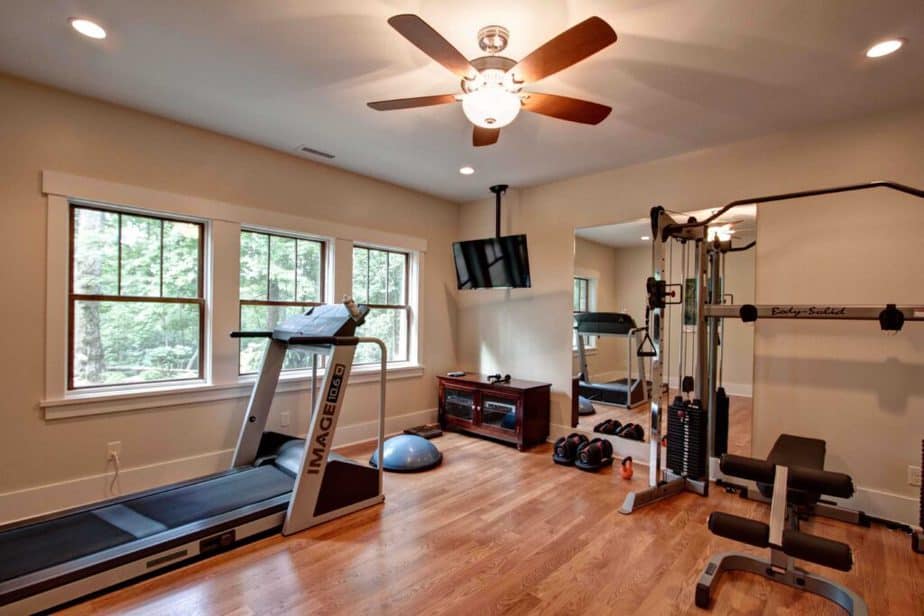 A different types of home gym equipment