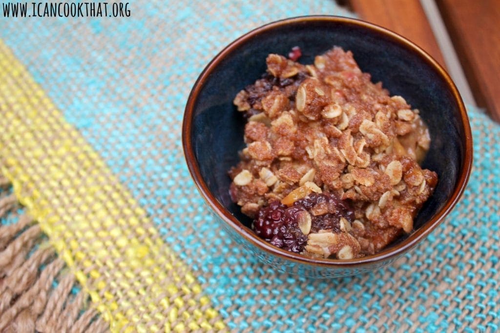 Blackberry-Peach Slow Cooker Crumble