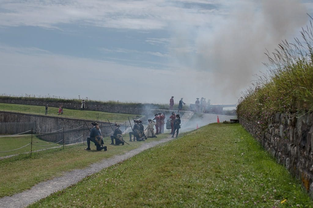 The smoke from the Cannon that Brooke just fired at the Fortress of Louisbourg during the military pageantry