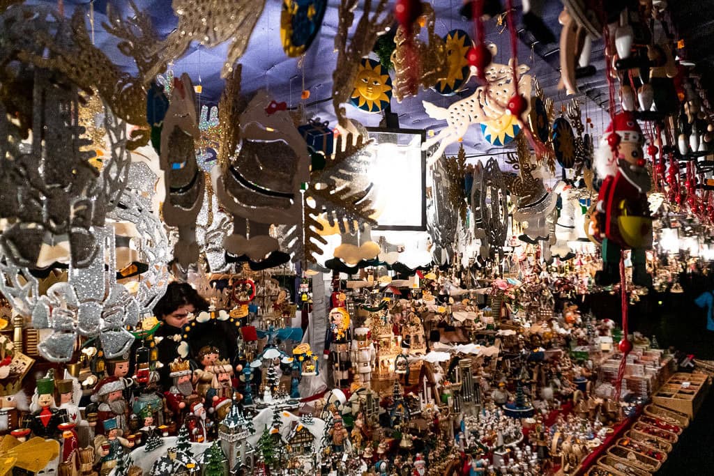 souvenirs at Nuremberg christmas market in germany