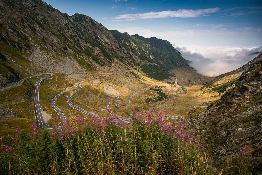 Transfagaren Highway in romania