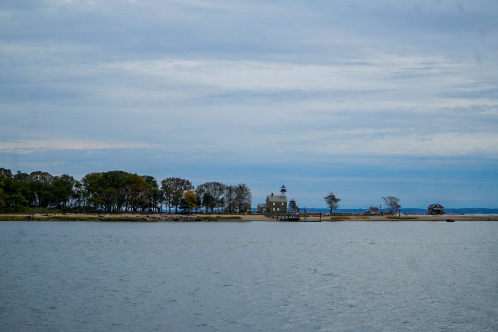 Views of Sheffield Island lighthouse in Norwalk, Ct