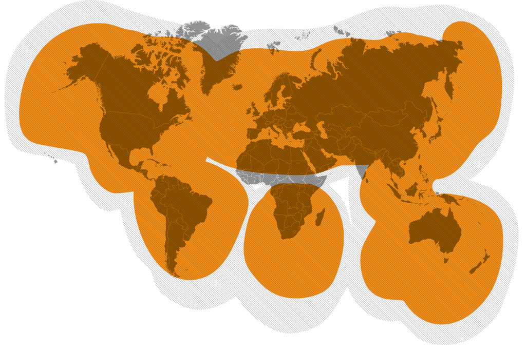 Globalstar Simplex coverage map
