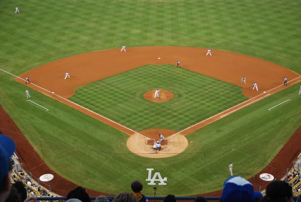 Spielszene im Dodger Stadium