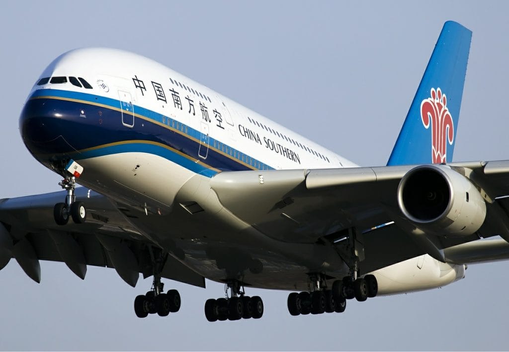 China Southern Airlines Airbus A380 landing