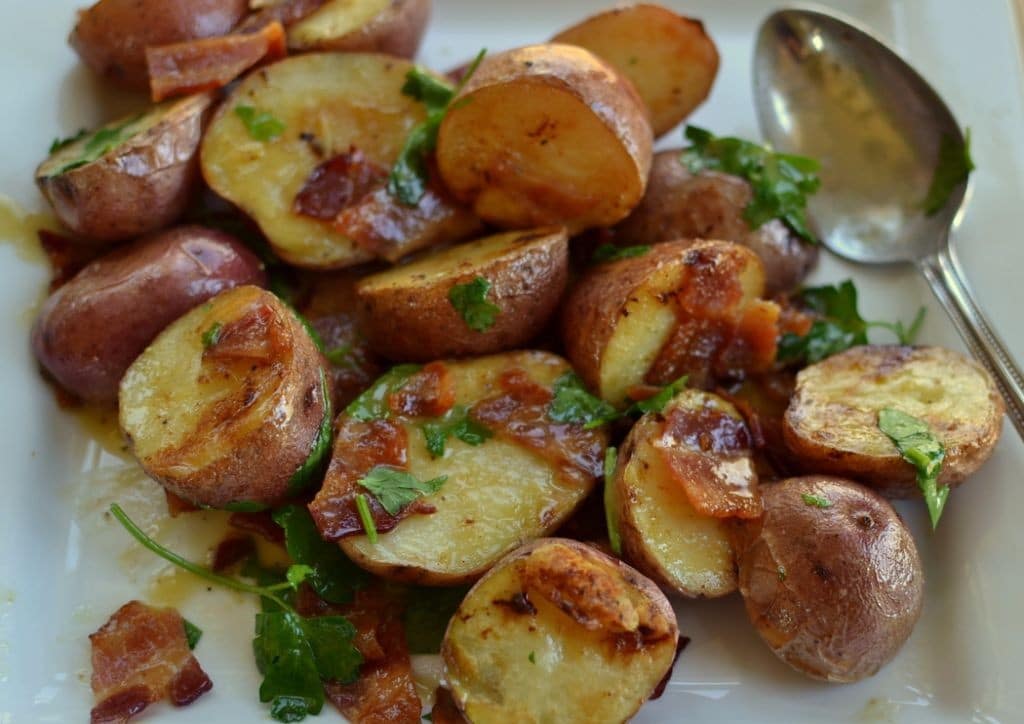 Warm Bacon Honey Mustard Potato Salad Small Town Woman