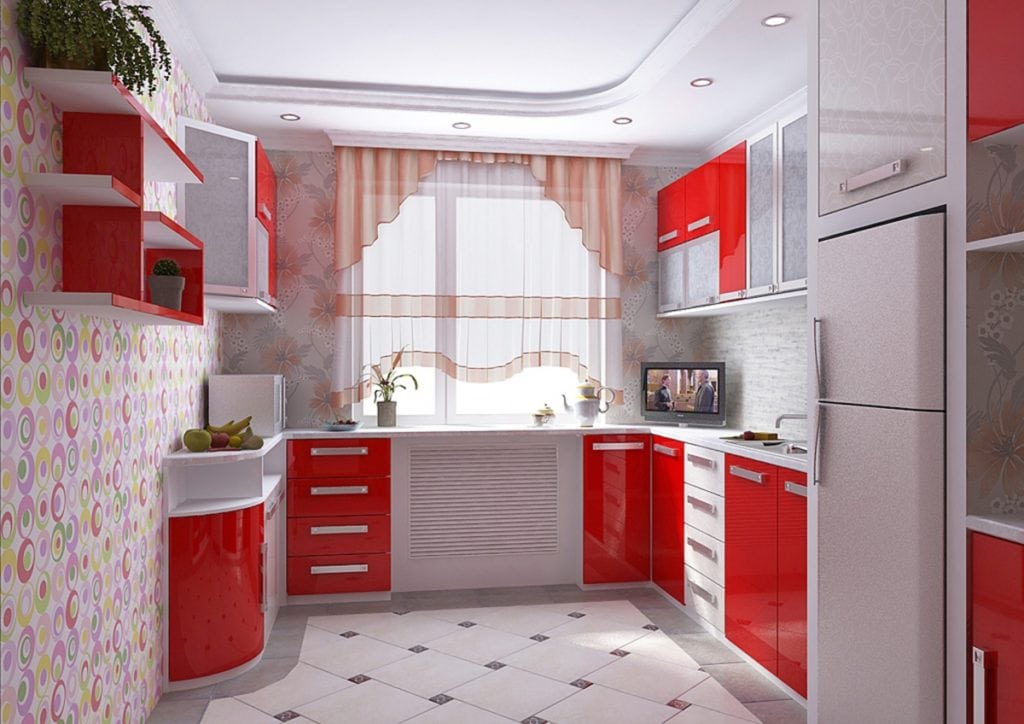 Как сделать красную кухню