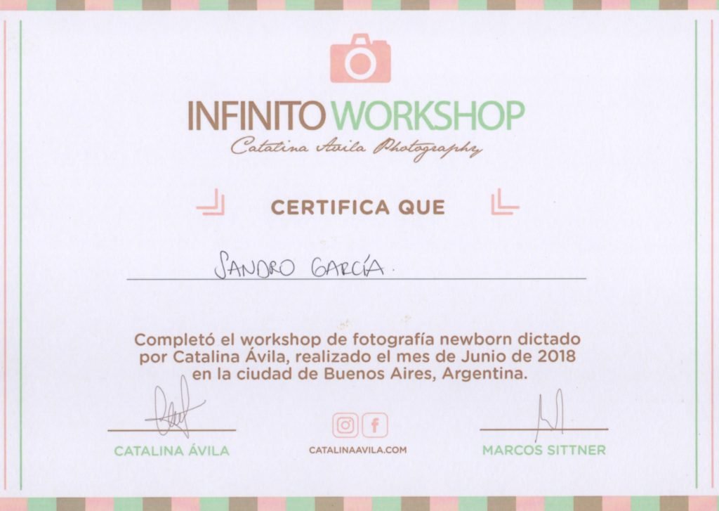 certificado fotografía newborn