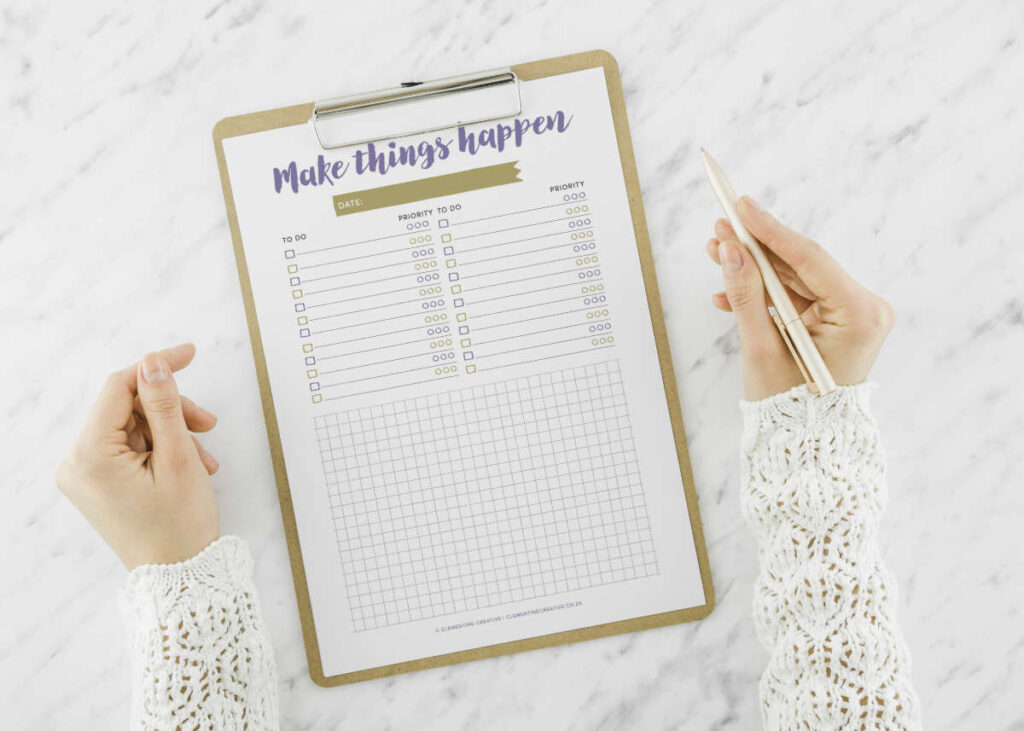 Cute Free Printable To Do List With Space For Doodles