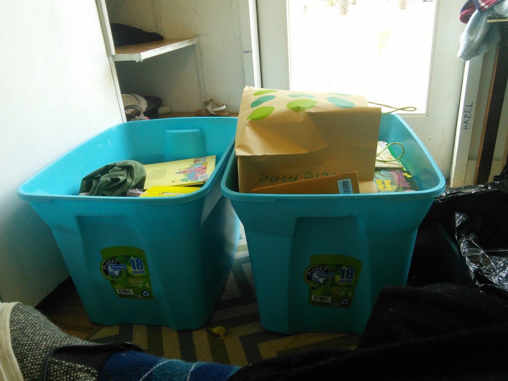 These two boxes of kiddo books were given to us, LOTS of books :)