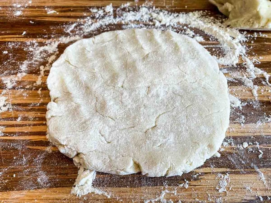 Rolling out dough for Scottish Tattie Scones