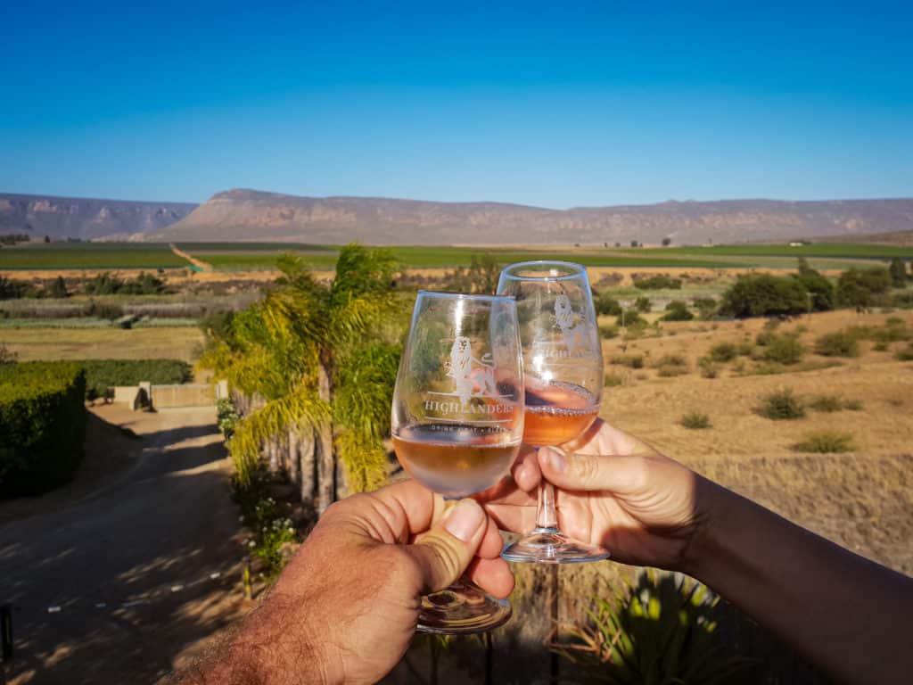 Cheers Highlanders wine farm