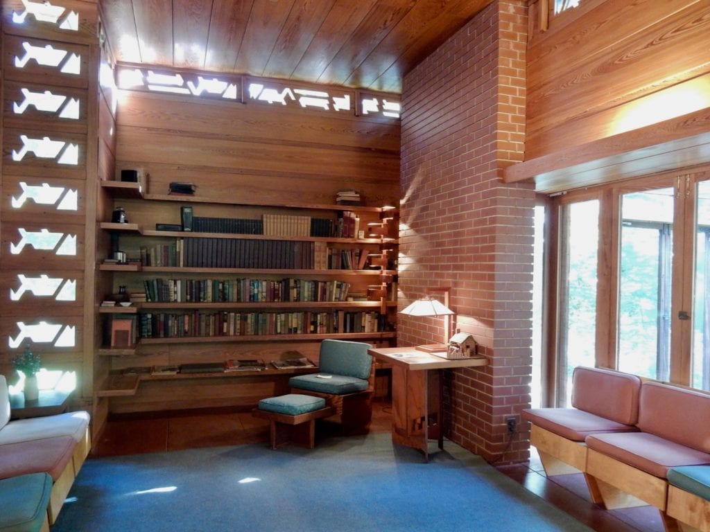 Interior Frank Lloyd Wright Pope-Leighey House Living Room, Frank Lloyd Wright Pope-Leighey House, Fairfax VA