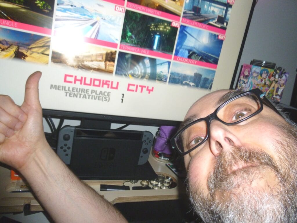 Robomatix 1999 content d'avoir réussi du premier coup à finir premier du circuit Chuoku City en Mode Hero Subsonic