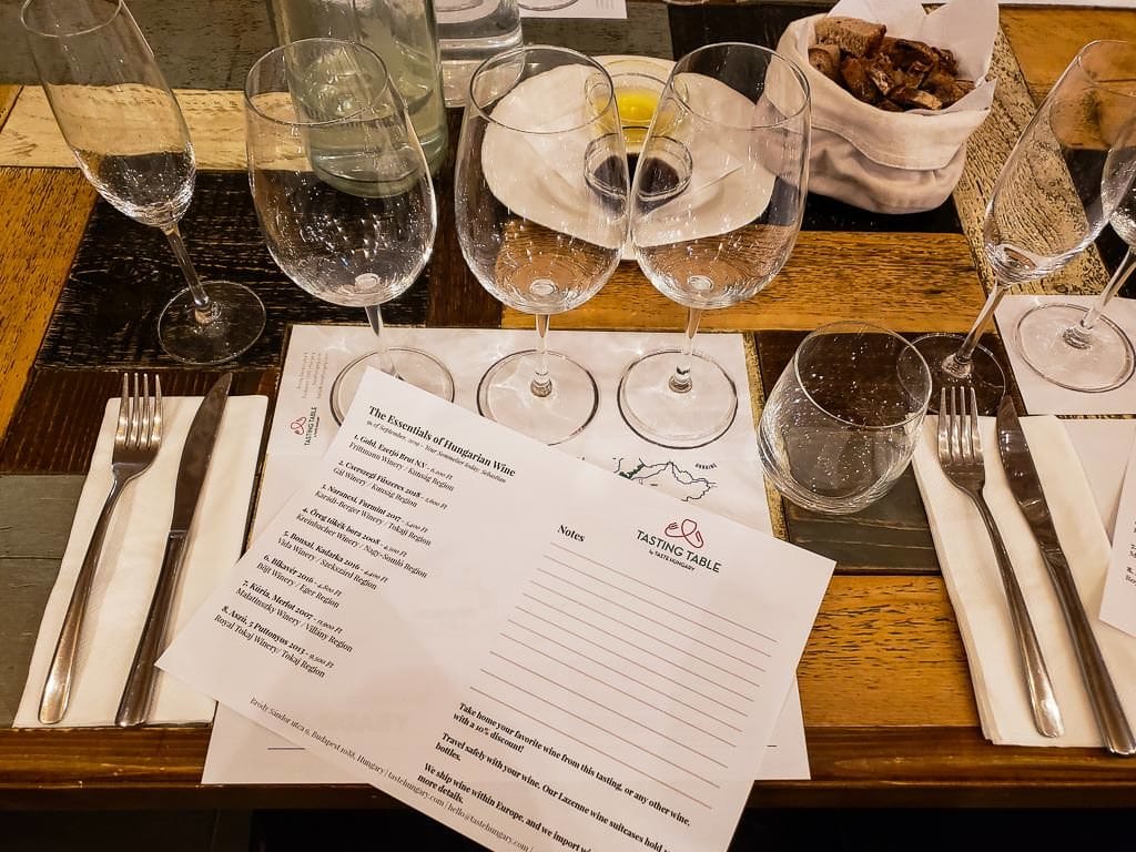 wine tasting in budapest tasting table