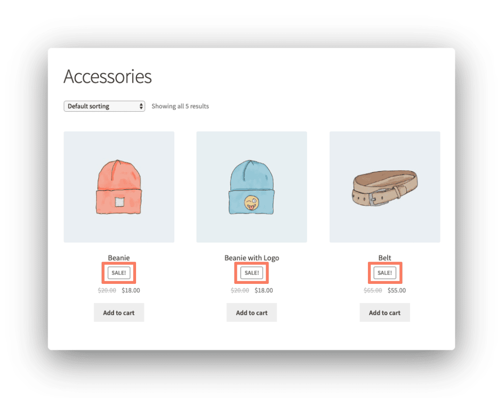 Sale Labels Screenshot