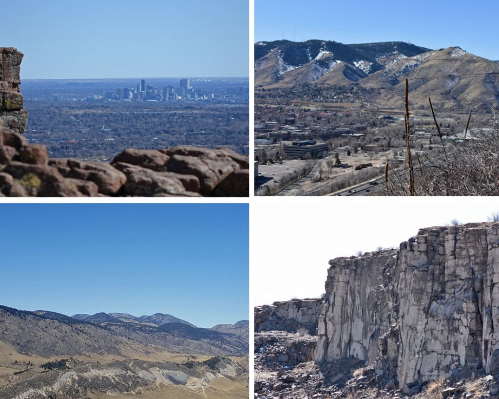 View of downtown Denver from North Table Mountain, along with some additional scenery