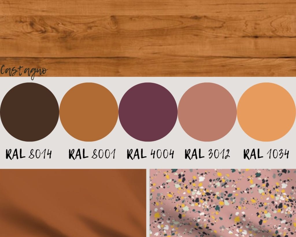 schemi di colore col castagno