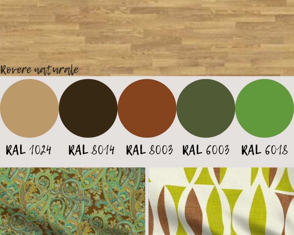 colori per imbiancare casa per rovere naturale e verde