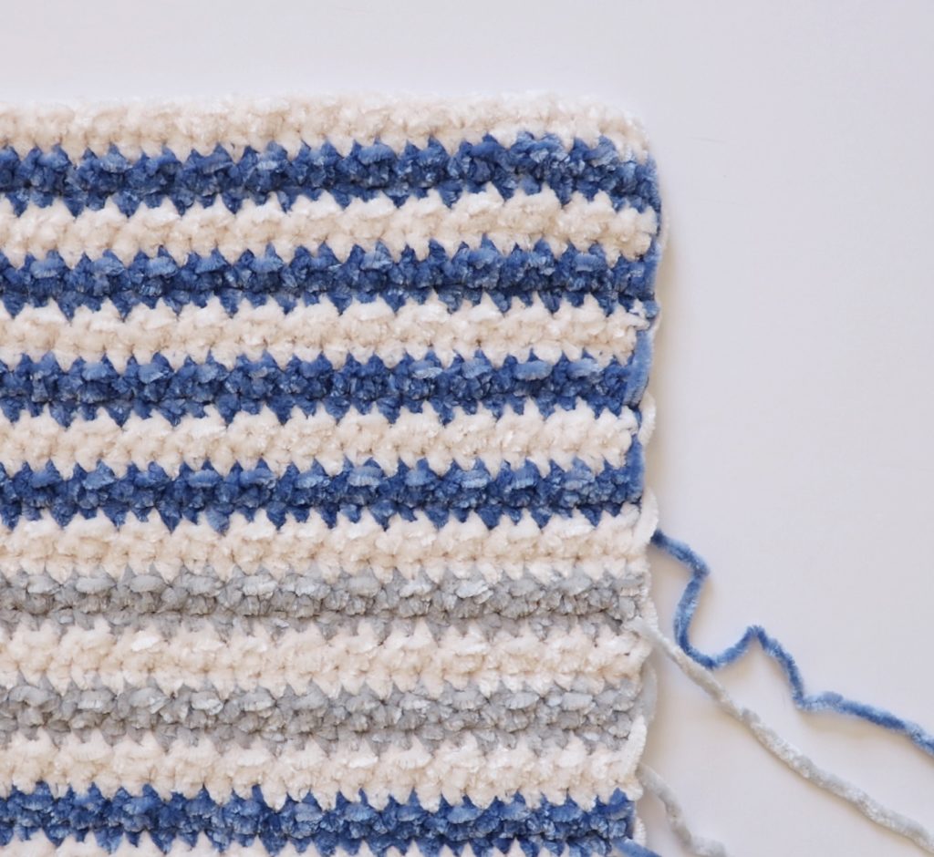 Crochet Cuddly Stripes Baby Blanket