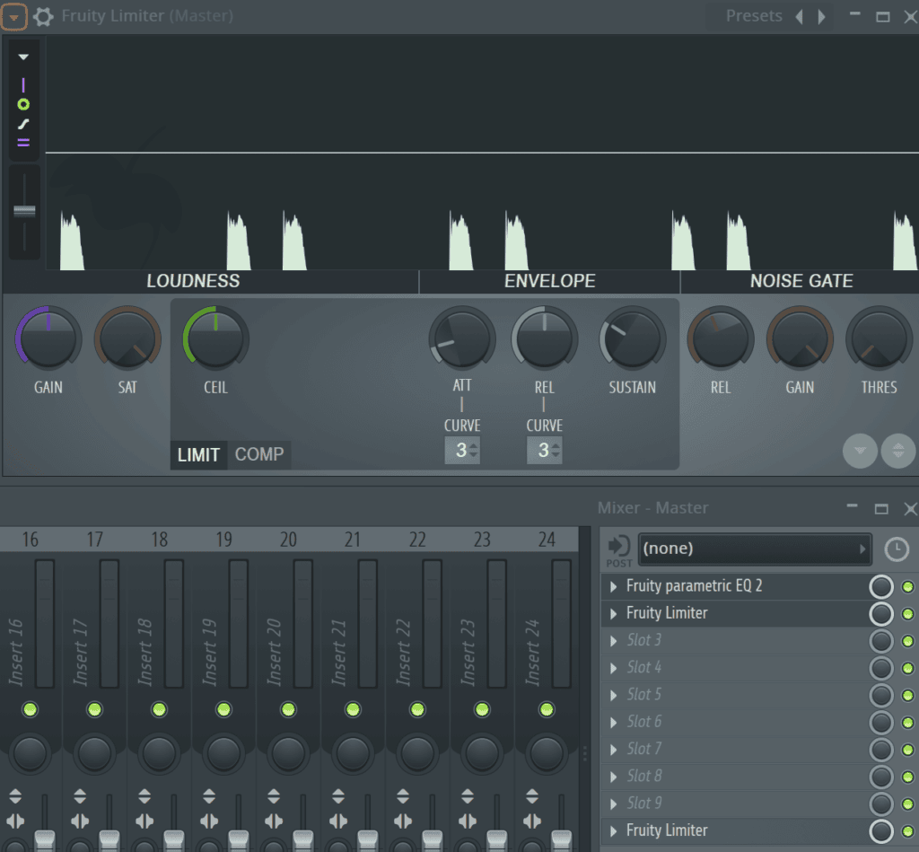 FL Studio Mixer Inserts