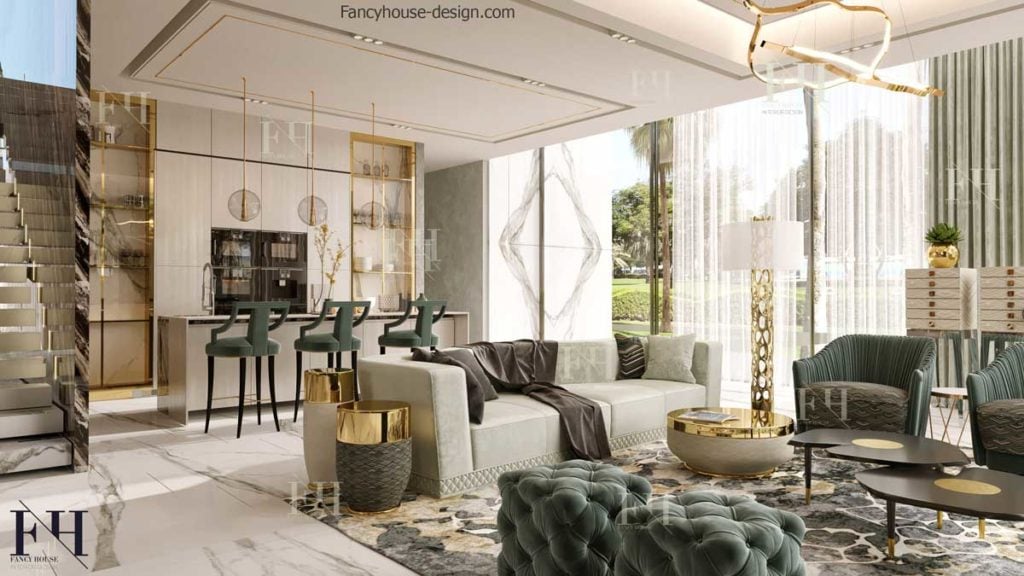 High end residential interior decoration.