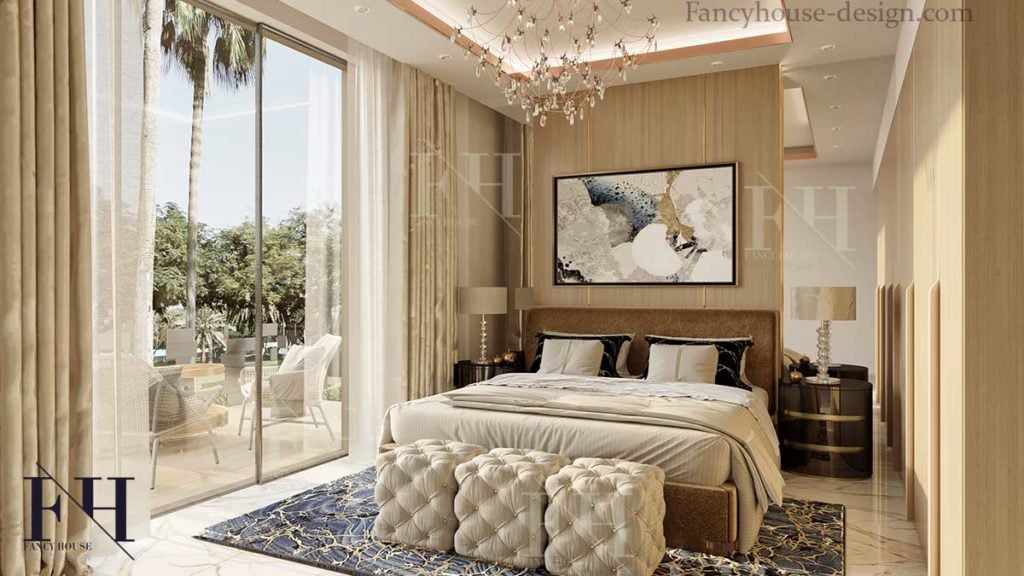 modern house bedchamber inside decorating